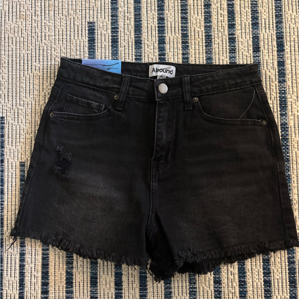 Abound Distressed Black Jean Shorts